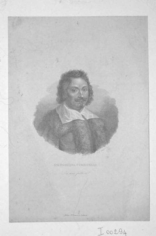 Ritratto di Evangelista Torricelli (stampa smarginata) di Polacco S. L - scuola italiana (sec. XIX)