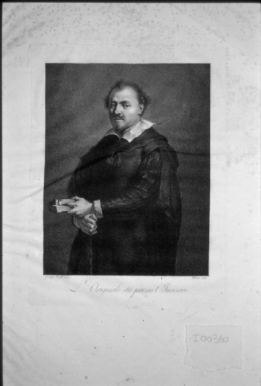 Ritratto maschile (stampa) di Longhi Giuseppe (sec. XIX)