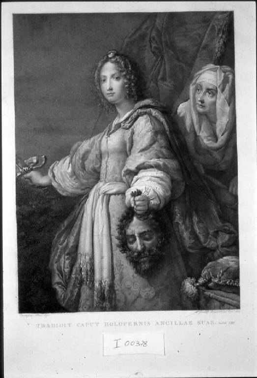 Giuditta con la testa di Oloferne (stampa) di Gandolfi Mauro, Gandolfi Mauro, Allori Cristofano detto Bronzino (sec. XIX)