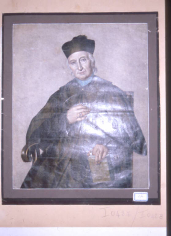 Ritratto di ecclesiastico (stampa) - scuola lombarda, scuola lombarda (sec. XIX)