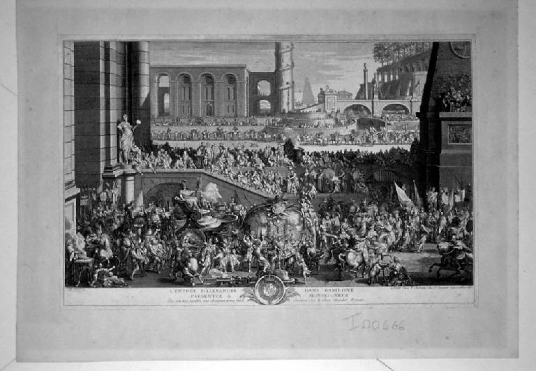 Ingresso trionfale di Alessandro Magno a Babilonia (stampa) di Chereau Francois II, Chereau Francois II (sec. XVII)