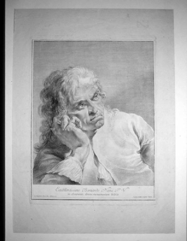 Ritratto maschile (stampa) di Cattini Giovanni, Piazzetta Giovanni Battista (secc. XVIII/ XIX)
