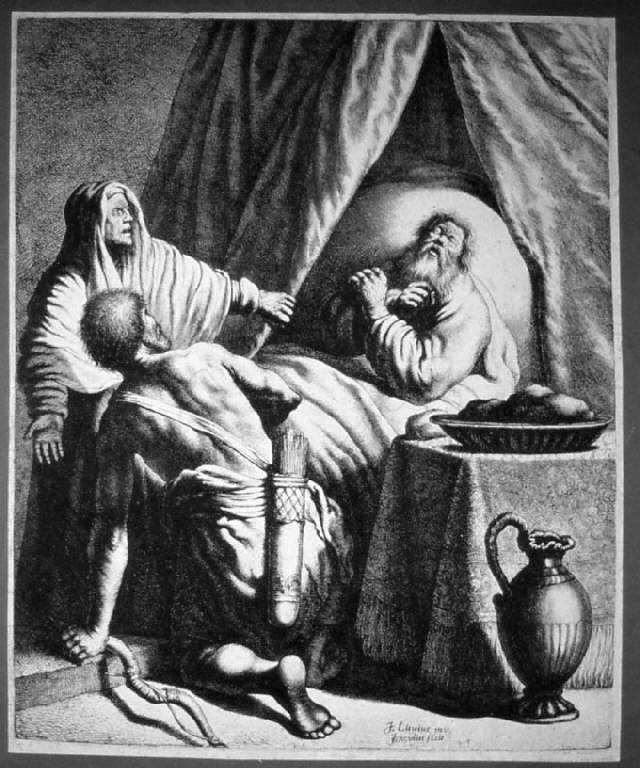 Isacco respinge Esaù (stampa) di Van Vliet Johannes, Lievens Jan (sec. XVII)