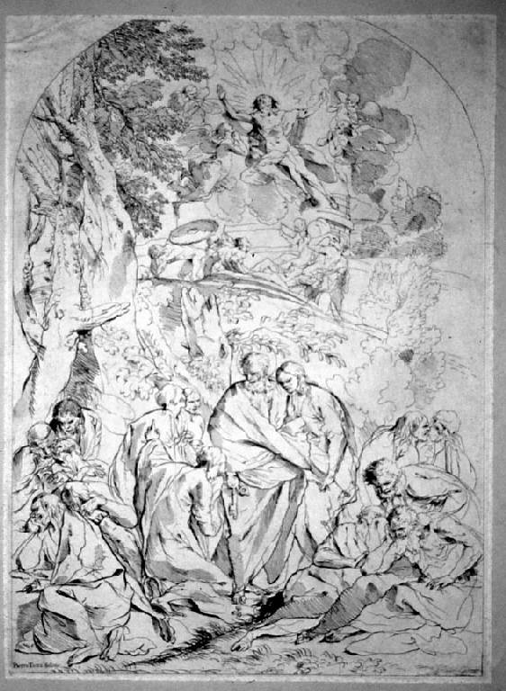 Ascensione di Cristo (stampa) di Testa Pietro detto Lucchesino - scuola italiana (secondo quarto sec. XVII)