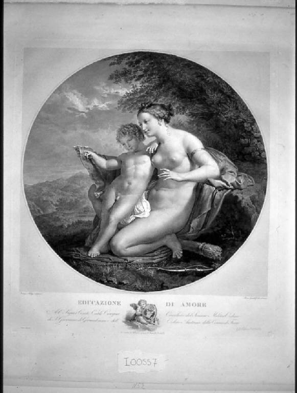 Educazione di Amore, Educazione di Cupido (stampa) di Gandolfi Mauro, Gandolfi Mauro, Palagi Pelagio (sec. XIX)