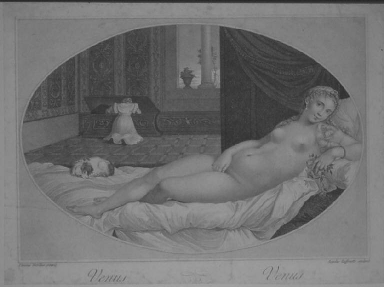 Venere, Venere (stampa smarginata) di Zaffonato Angelo, Vecellio Tiziano (sec. XIX)