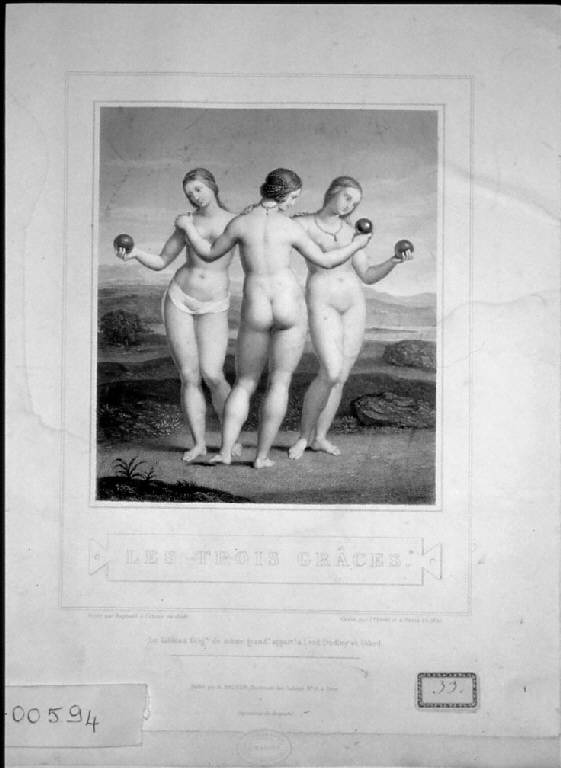 Le tre Grazie, Tre Grazie (stampa) di Forster François, Sanzio Raffaello (sec. XIX)