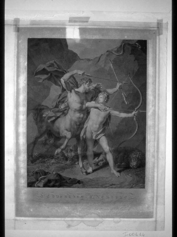 L'educazione di Achille, Chirone educa Achille (stampa) di Bervic Charles Clément, Regnault Jean Baptiste (sec. XVIII)