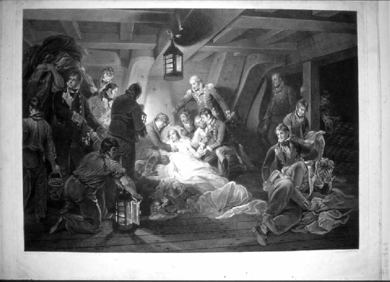La morte di lord Nelson, Morte di lord Nelson (stampa) di Bromley William I, Devis Arthur William (sec. XIX)