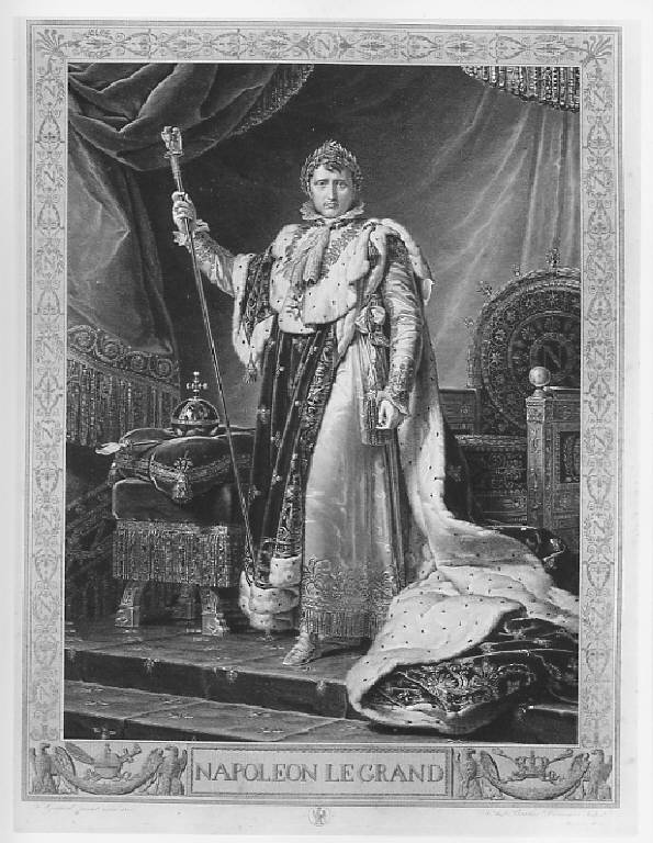 Ritratto di Napoleone, Ritratto di Napoleone Bonaparte (stampa) di Desnoyers Auguste Gaspard Louis, Gerard Francois (sec. XIX)