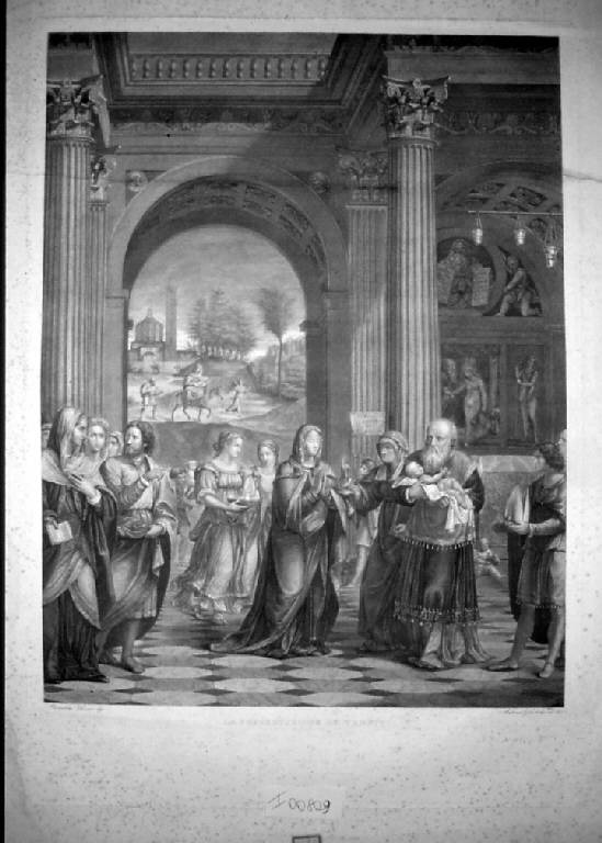 Presentazione di Gesù al Tempio (stampa) di Giberti Antonio, Giberti Antonio, Luini Bernardino (sec. XIX)