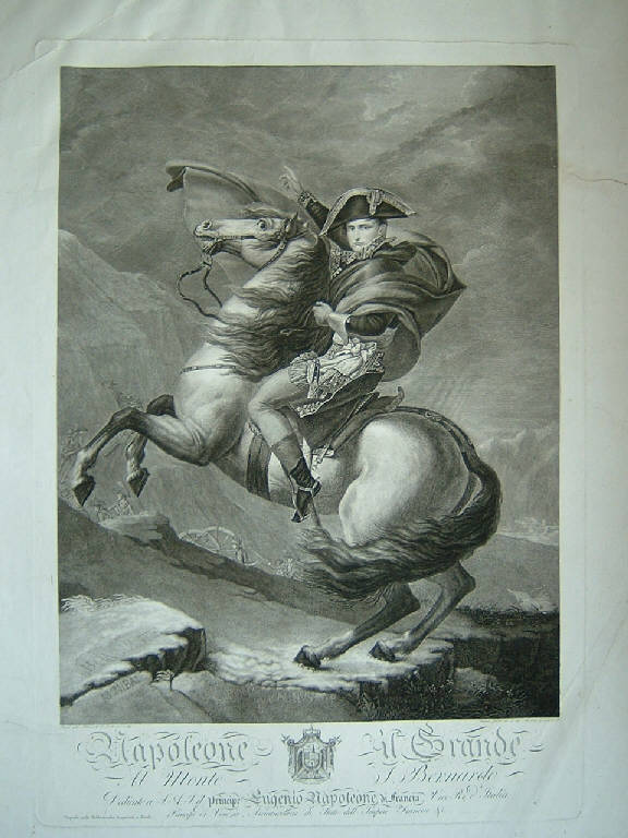 Ritratto di Napoleone Bonaparte (stampa) di Giberti Antonio, Longhi Giuseppe, Giberti Antonio, David Jacques-Louis (sec. XIX)
