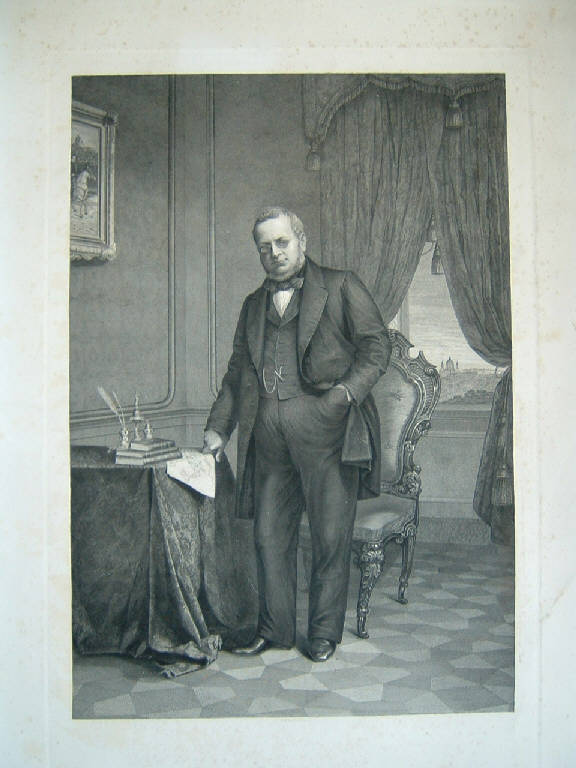 Ritratto di Camillo Benso conte di Cavour (stampa) di Sivalli Luigi, Sivalli Luigi, Sivalli Luigi (sec. XIX)