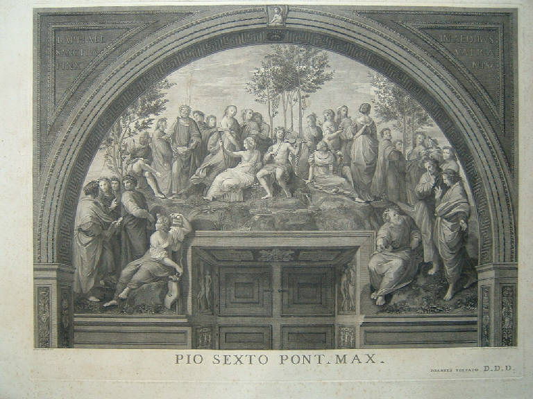 Il Parnaso, Parnaso (stampa, elemento d'insieme) di Volpato Giovanni, Tofanelli Stefano, Sanzio Raffaello (sec. XVIII)