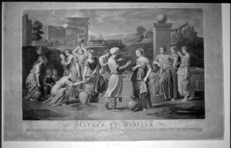 Rebecca (stampa) di Desnoyers Auguste-Gaspard-Louis, Desnoyers Auguste-Gaspard-Louis, Poussin Nicolas (sec. XIX)