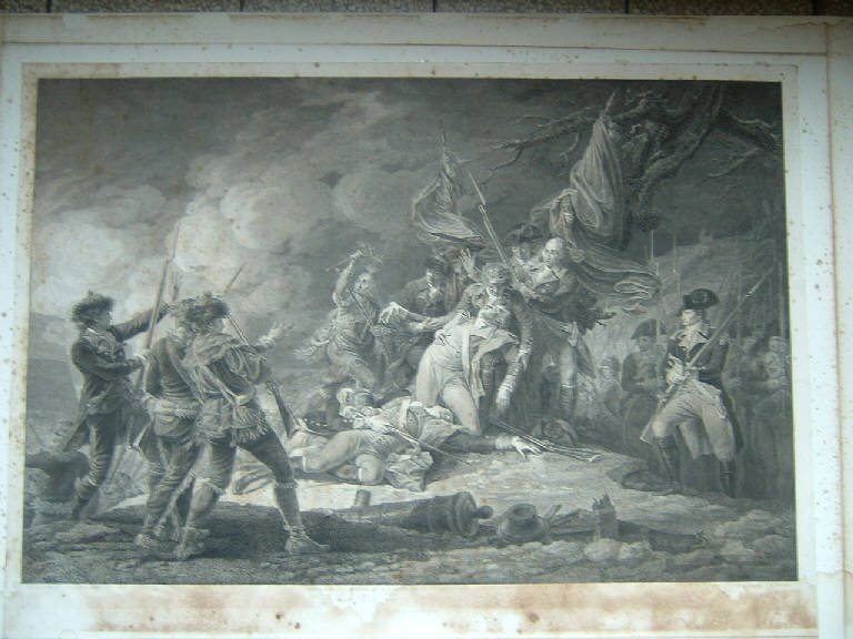 Morte del generale Montgomery (stampa) di Clemens Johann Frederick - scuola francese (sec. XVIII)