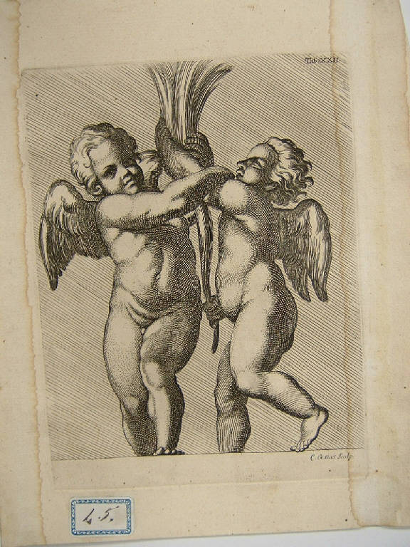 Due putti (stampa, elemento d'insieme) di Cesio Carlo, Carracci Annibale (sec. XVII)