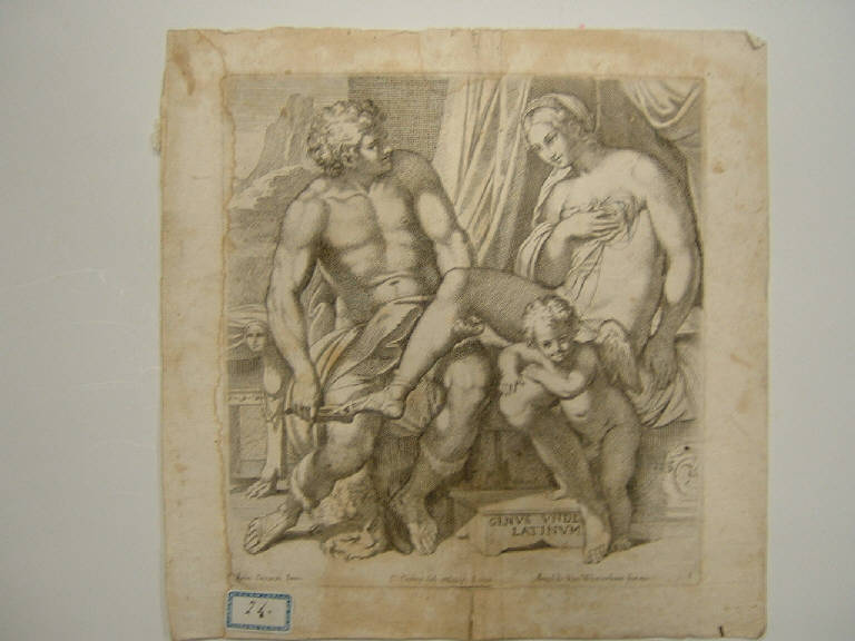 Venere e Anchise, Venere e Anchise (stampa, elemento d'insieme) di Cesio Carlo, Carracci Annibale (sec. XVII)
