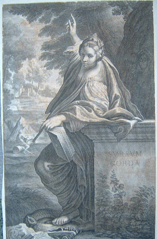 Santa Margherita (stampa smarginata) di Bloemaert Cornelis, Carracci Annibale (sec. XVII)