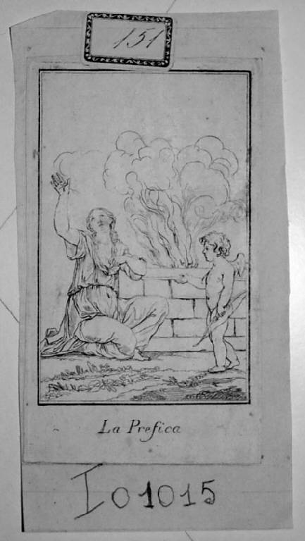 Indovina (stampa) - scuola italiana (prima metà sec. XIX)