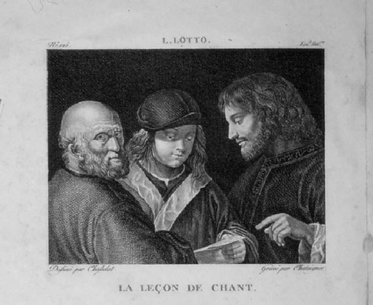 La lezione di canto, Concerto (stampa, elemento d'insieme) di Chataigner Alexis, Chasselat, Lotto Lorenzo (sec. XIX)