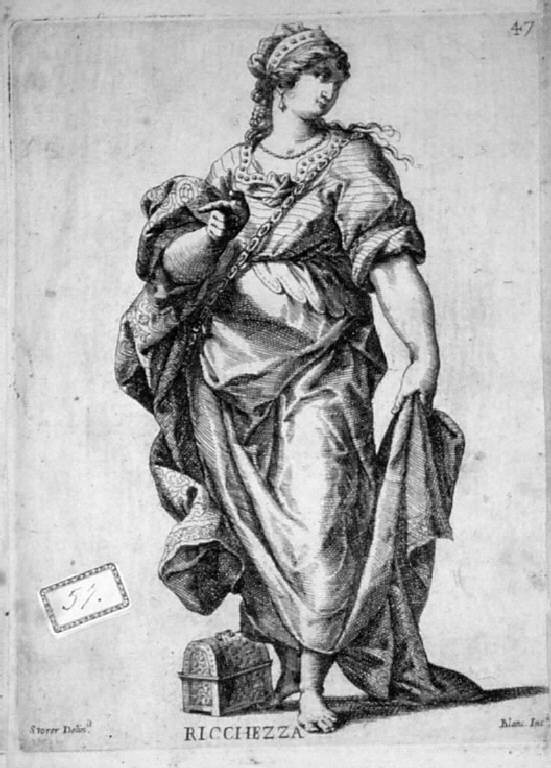 Allegoria della Ricchezza (stampa, elemento d'insieme) di Bianchi Giovanni Paolo, Storer Johann Christoff (sec. XVII)
