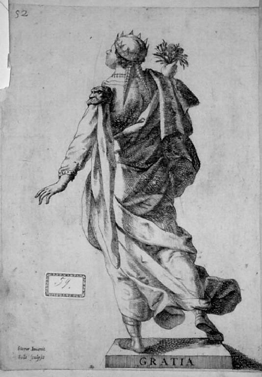Grazia, Allegoria della Grazia (Stampa, elemento d'insieme) di Del Sole Giovanni Giuseppe, Storer Johann Christoff (sec. XVII)