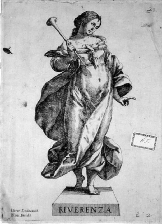 Allegoria della Riverenza (stampa, elemento d'insieme) di Bianchi Giovanni Paolo, Storer Johann Christoff (sec. XVII)