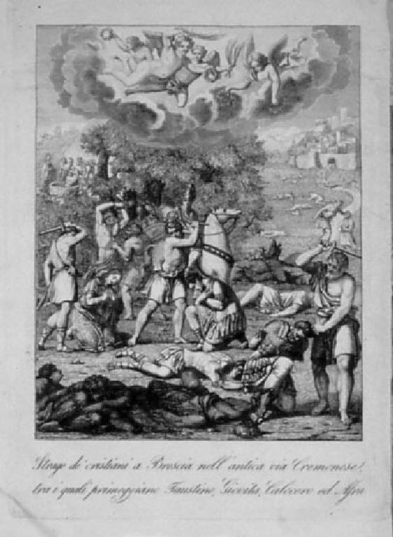 Martirio dei cristiani bresciani (stampa) - scuola lombarda (sec. XIX)