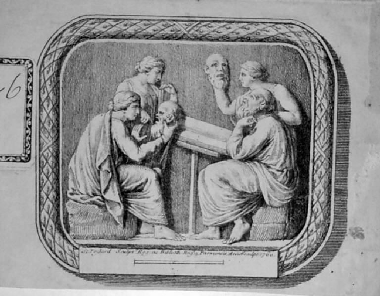 Allegoria del Teatro (stampa) di Fessard Etienne (sec. XVIII)