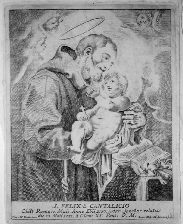San Felice di Cantalice (stampa) di Miserotti Domenico, Fratta Domenico Maria (sec. XVIII)