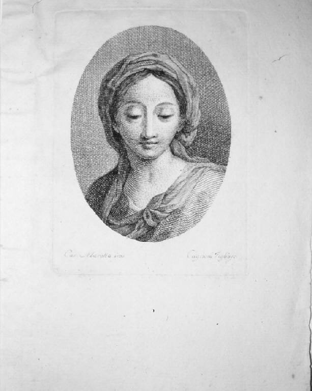 Madonna (stampa) di Cagnoni Gaspare, Maratti Carlo (secc. XVIII/ XIX)