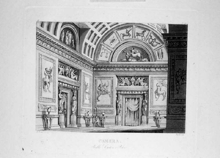 Scenografia (stampa, elemento d'insieme) di Angeli - scuola italiana (sec. XIX)