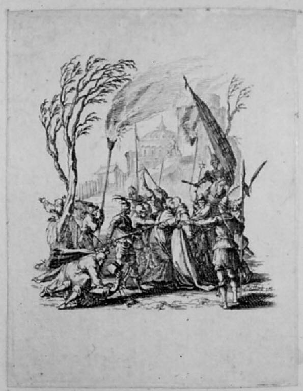 Bacio di Giuda (stampa, elemento d'insieme) di Callot Jacques (sec. XVII)