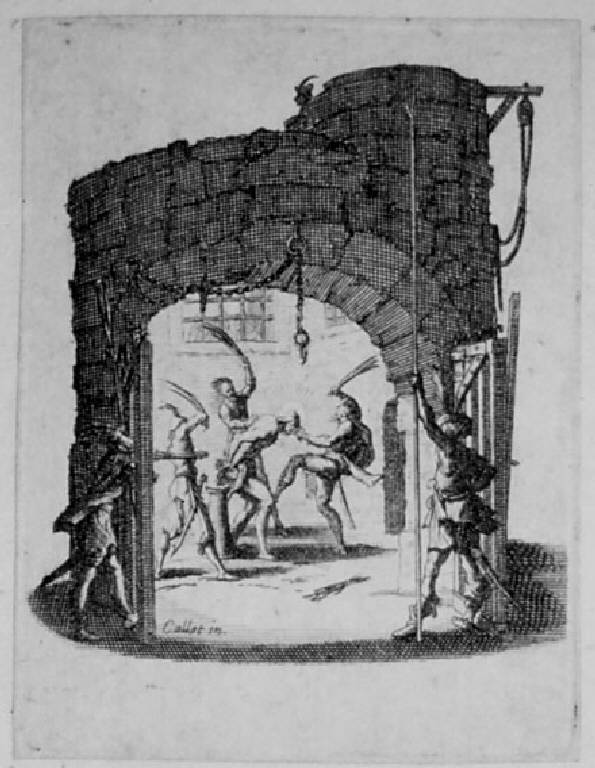 Flagellazione di Cristo (stampa, elemento d'insieme) di Callot Jacques (sec. XVII)