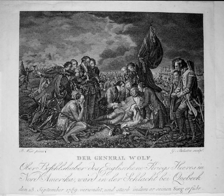 Morte del generale Wolfe (stampa smarginata) di Balestra Giovanni, West Benjamin (secc. XVIII/ XIX)