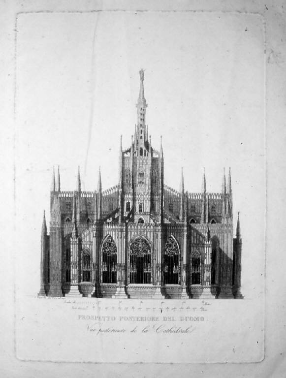 Duomo di Milano: prospetto posteriore (stampa) di Rupp Ladislaus, Rupp Ladislaus (sec. XIX)