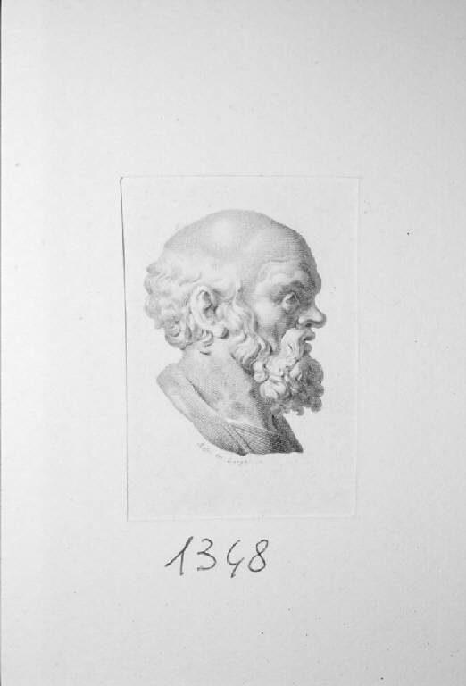 Ritratto di Socrate, Ritratto di Socrate (stampa) di Longhi Giuseppe, Bossi Giuseppe (sec. XIX)