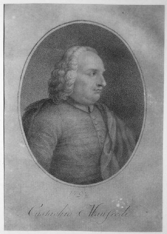 Ritratto di Eustachio Manfredi (stampa) - scuola italiana (sec. XVIII)