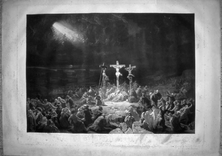 Crocifissione di Cristo (stampa) di Jazet Eugène, Gué Julien Michel (sec. XIX)