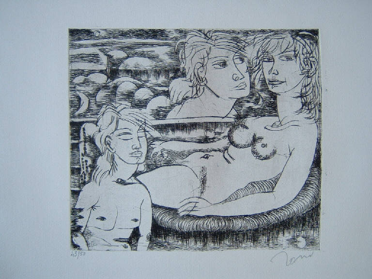 Brunalba a Punta Nord, Figura femminile (stampa) di Zancanaro Tono, Zancanaro Tono (sec. XX)