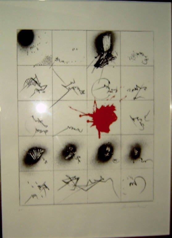 Composizione, Soggetto astratto (stampa a colori) di Scanavino Emilio, Scanavino Emilio (sec. XX)