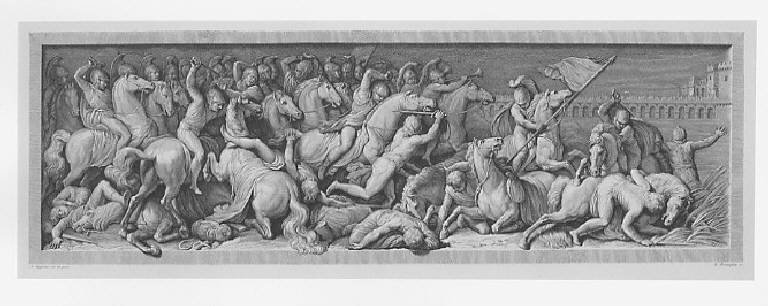 Battaglia della Favorita, 16 gennaio 1797, Imprese di Napoleone: battaglia della Favorita (stampa, elemento d'insieme) di Rosaspina Francesco, Appiani Andrea (sec. XIX)
