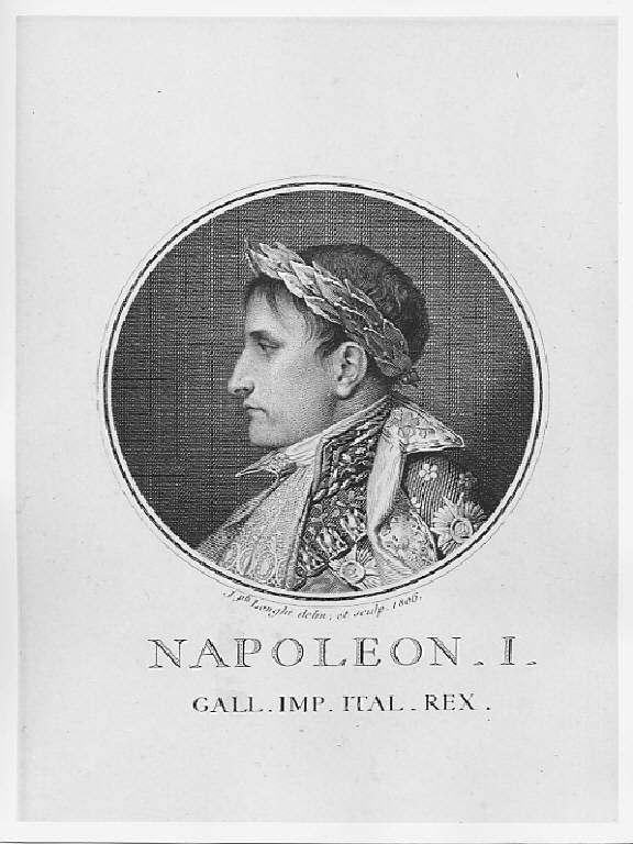 Ritratto di Napoleone Bonaparte (stampa) di Longhi Giuseppe, Longhi Giuseppe (sec. XIX)