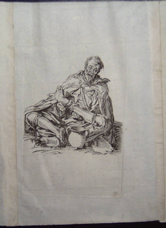 Il mingherlino, Mendicanti (stampa, elemento d'insieme) di Callot Jacques (sec. XVII)
