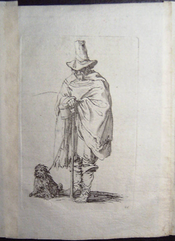 Il cieco e il suo cane, Mendicanti (stampa, elemento d'insieme) di Callot Jacques (sec. XVII)