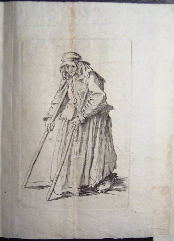 La mendicante con le grucce, Mendicanti (stampa, elemento d'insieme) di Callot Jacques (sec. XVII)
