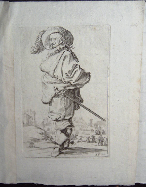 Il gentiluomo con piastrone di pelliccia, Nobili (stampa, elemento d'insieme) di Callot Jacques (sec. XVII)