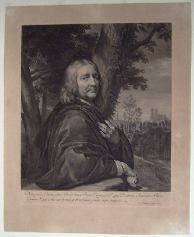 Ritratto di Philippe De Champaigne (stampa) di Edelinck Gérard, De Champaigne Philippe (sec. XVII)