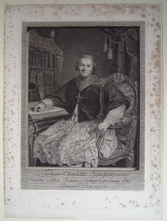 Ritratto di Nicolas Chanlatte XV abate (stampa) di Duchesne J. M, Voiriot Guillaume (sec. XVIII)